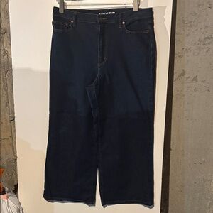 Lands' End Women's Dark Blue Flare Jeans
